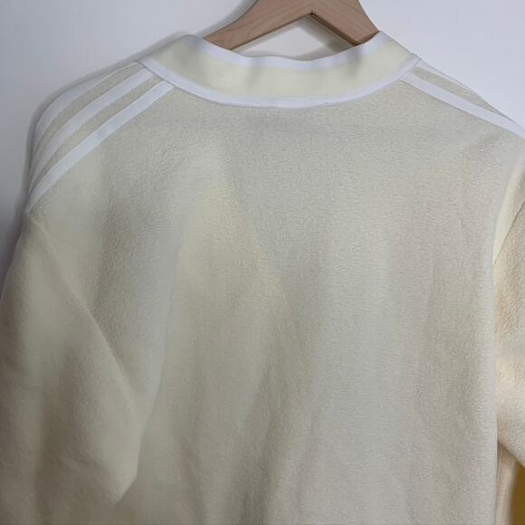 Adidas Button Down Cardigan With Logo Cream Cream White IP3761 Womens Small - Picture 13 of 16
